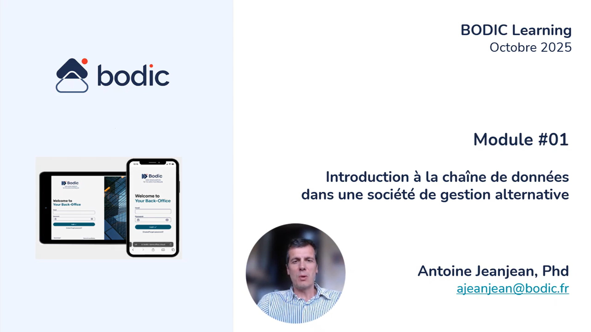 Introduction à la chaîne de données dans une société de gestion alternative