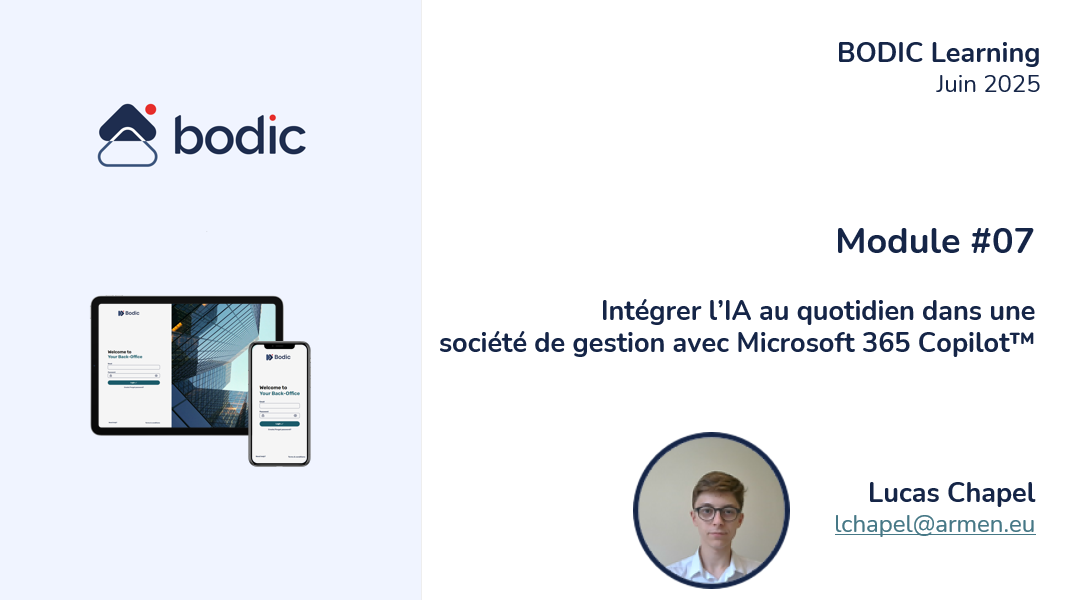 Intégrer l'IA au quotidien dans une société de gestion avec Microsoft 365 Copilot™