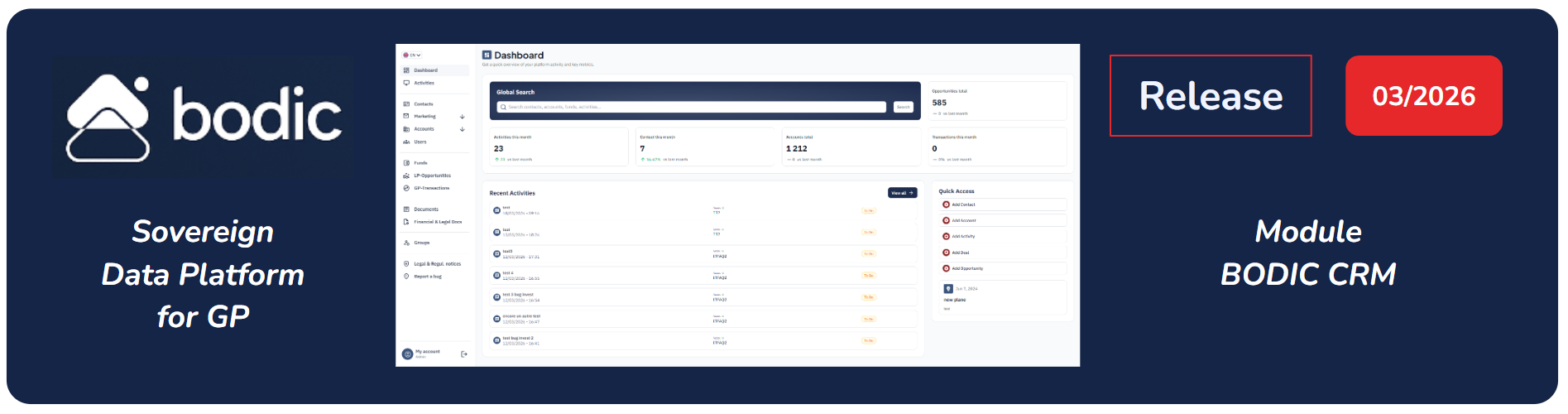 Une nouvelle version de Bodic CRM
