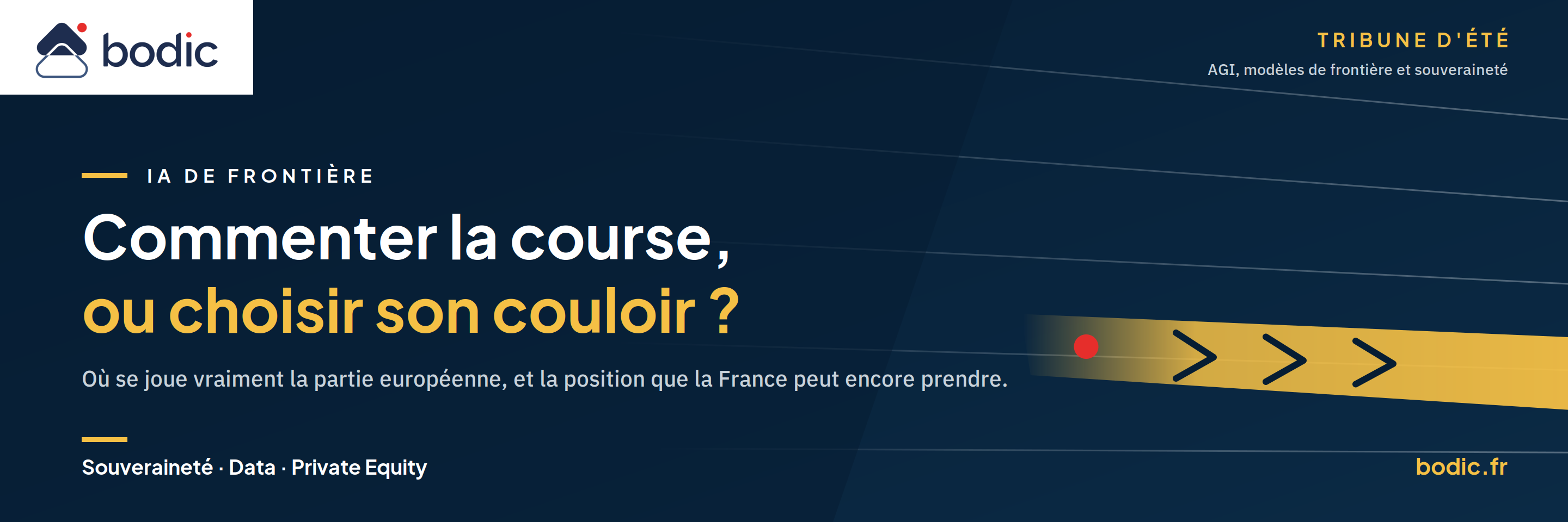 IA de frontière : commenter la course ou choisir son couloir