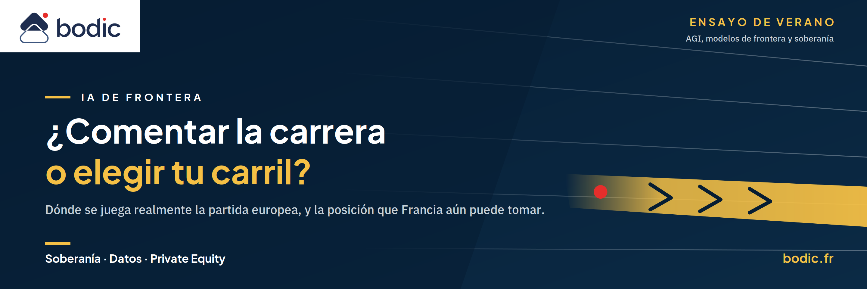 IA de frontera: cómo comentar la carrera o elegir su carril