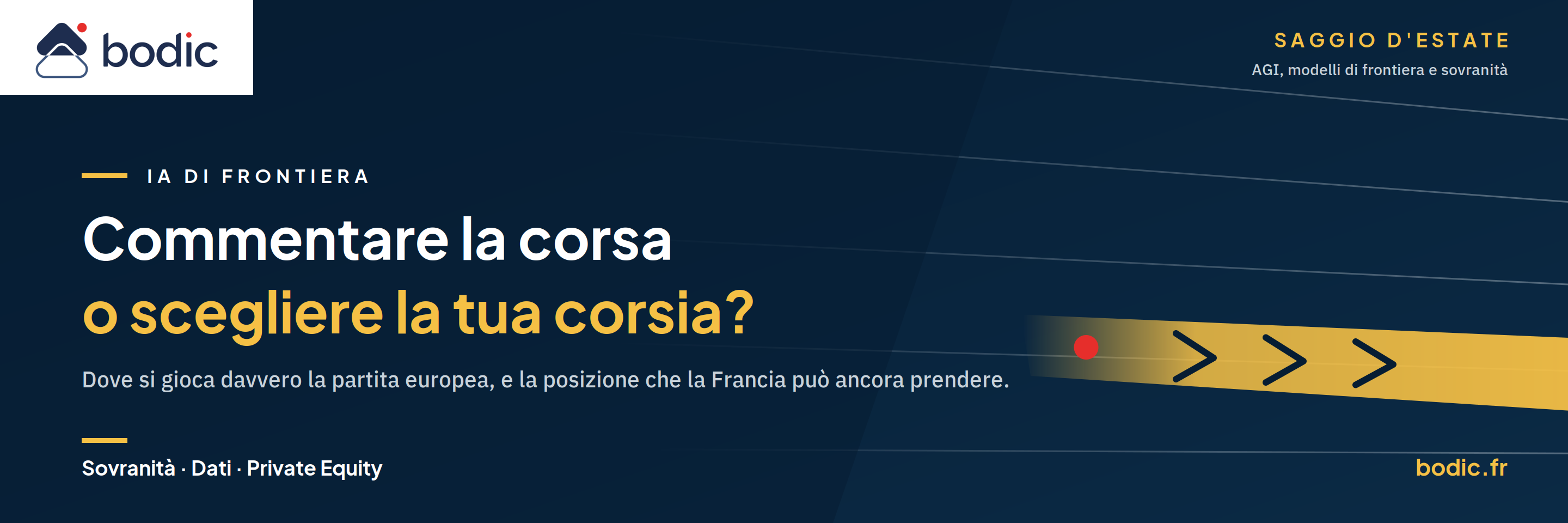 IA di frontiera: commentare la gara o scegliere la propria traiettoria